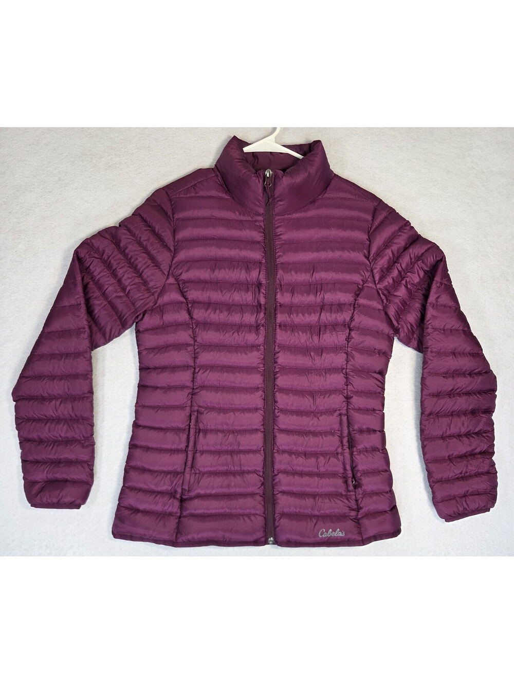 Womens Cabela's Duck Down Insulated Long Sleeve Puffer Jacket Purple Size Medium